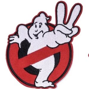 Ghost Busters Iron On Patch, Ghost Busters Logo Red/White Patch Circle 3…